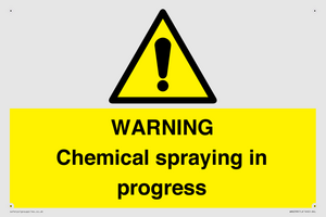 WARNING Chemical spraying in progress